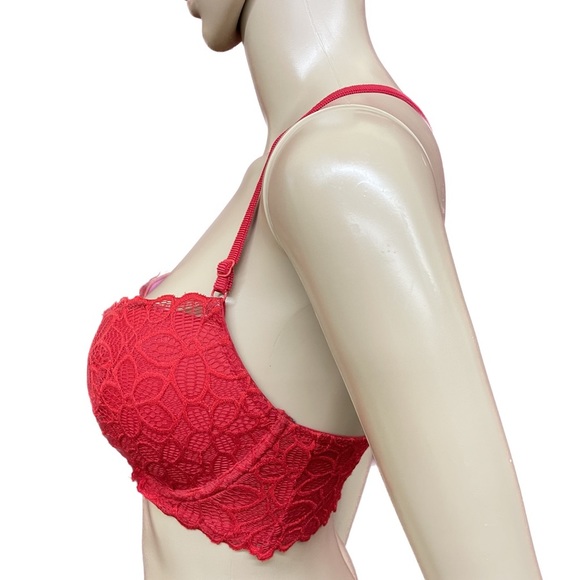 PINK Victoria’s Secret Red Date Racerback Push Up Bra Size 32DD - Picture 2 of 5